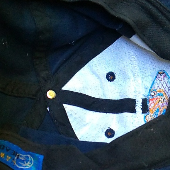 🌋  Vtg Hawaii Humuhumunukunukuapua'a Snapback Blackish/Bluish Cap Hat EVC - Picture 5 of 16